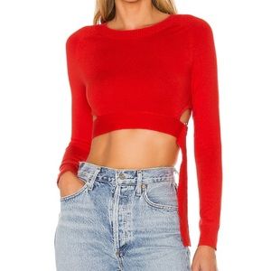 NBD Scarlett Sweater In soft Red